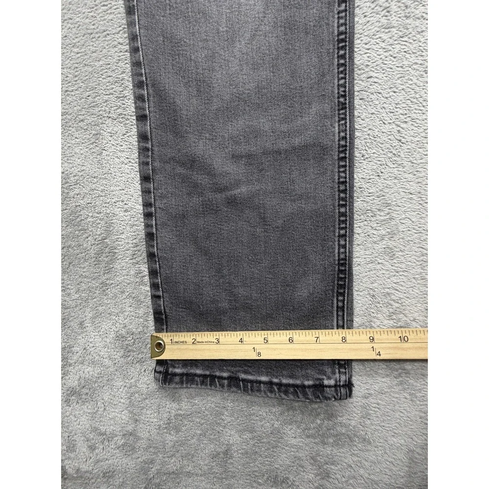 Levis 514 Jeans Mens Measured 37x29 Gray Charcoal Wash‎ Straight Regular Fit